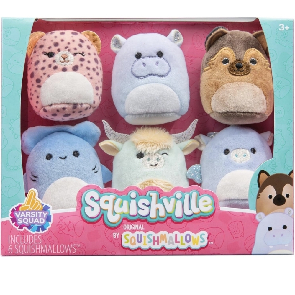 Squishville by Original Squishmallows Varsity Squad Plush - Six 2-Inch Squishmal
